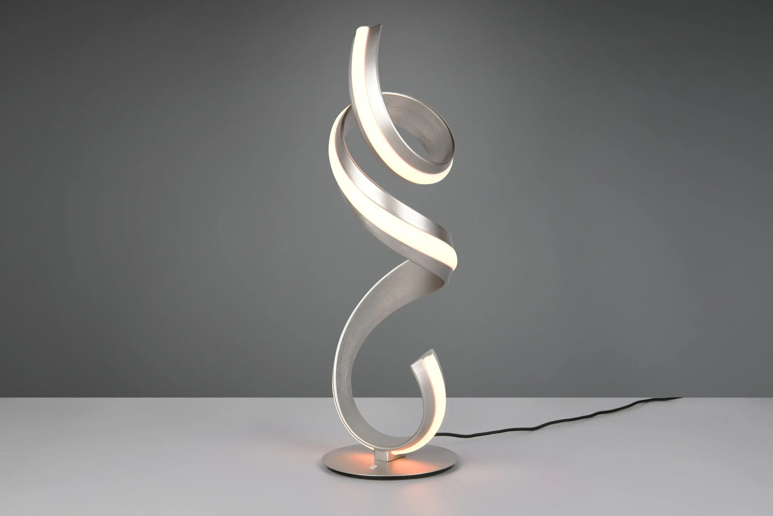 Lámpara de sobremesa Trio Cisenna níquel mate 2000-4000K regulable 20x60cm 20W 536110107