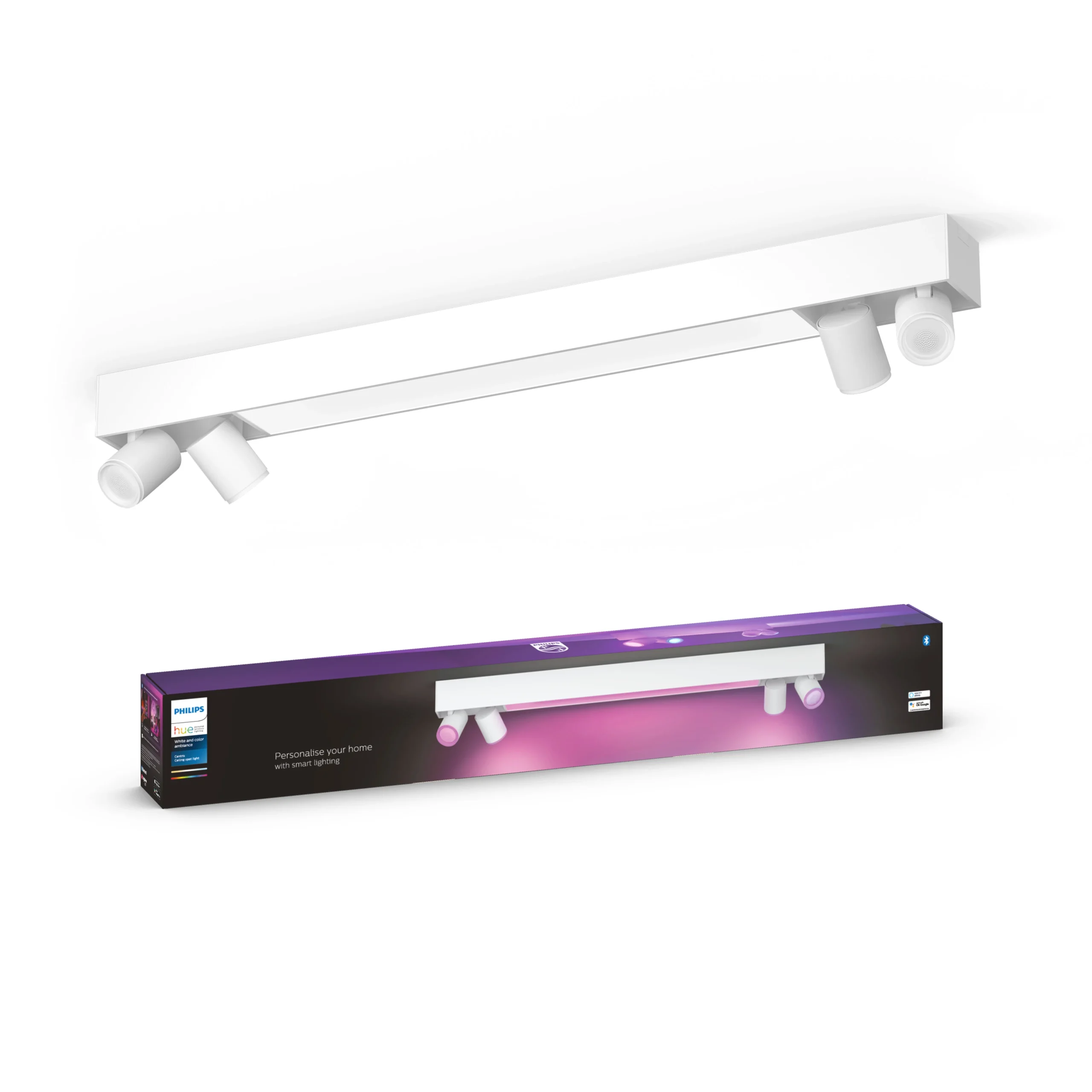 Philips Hue White and Color Ambiance Foco Centris blanco RGBW 40W 5060731P7 350lm