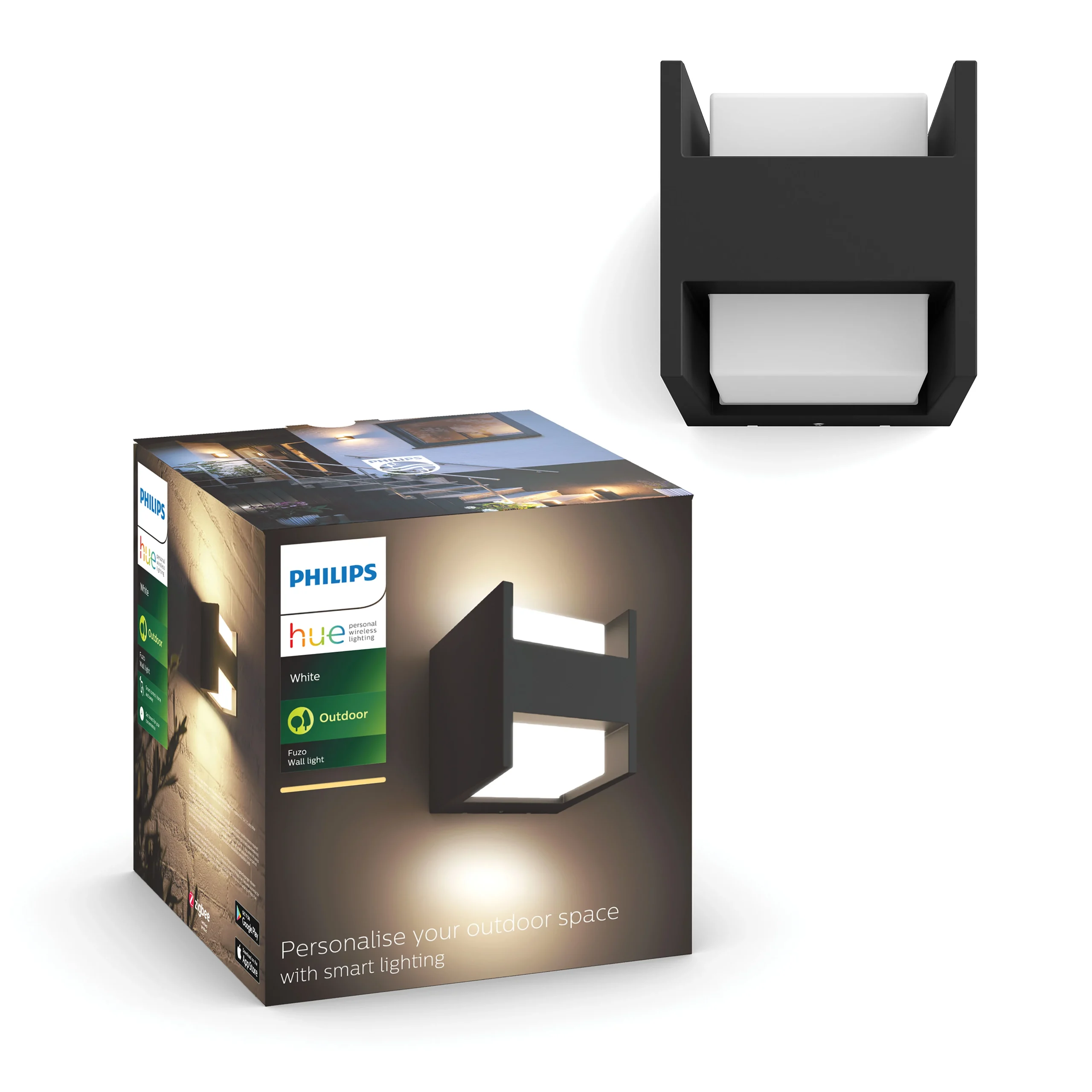 Philips Hue White Aplique de pared Fuzo blanco White 15W IP44 1160lm