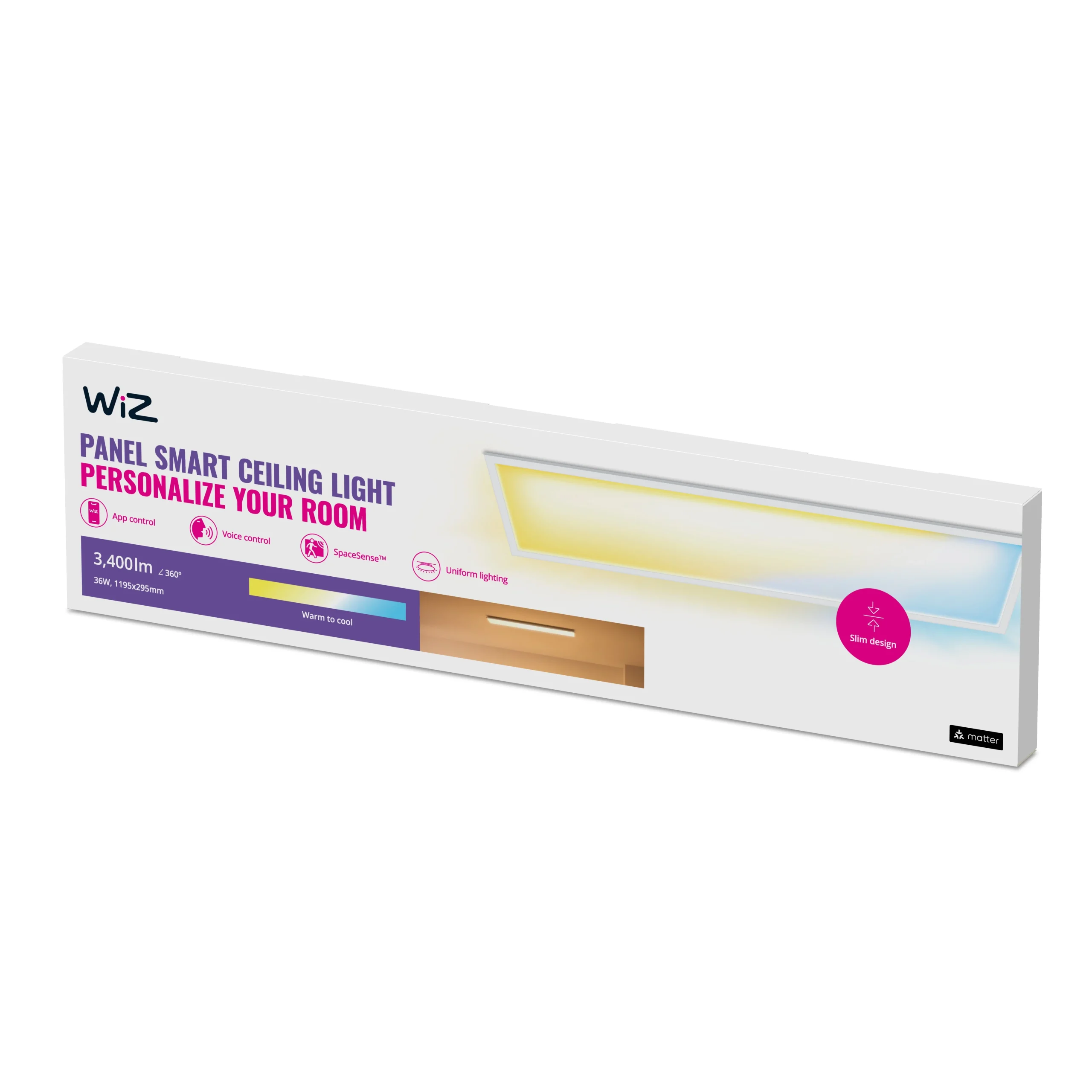 WiZ White Ambiance Plafón Tunable White 36W 3400lm 01