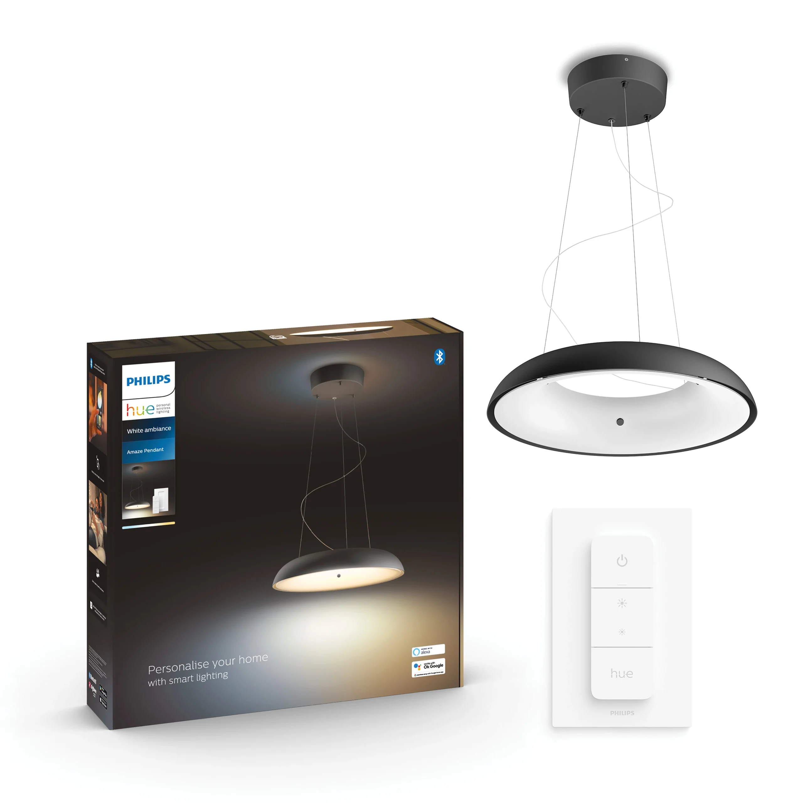 Philips Hue Lámpara colgante amaze negro White Ambiance 25W 2900lm