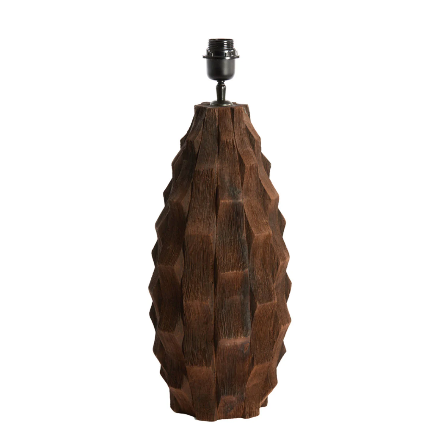 Base de lámpara de madera diseño geométrico Light & Living Takabe