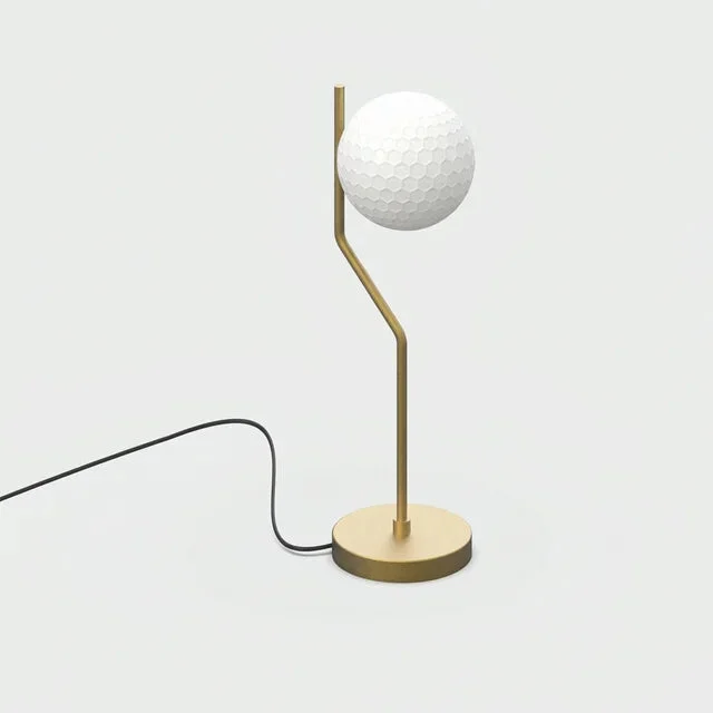 Lámpara de mesa ACB Maui oro viejo mate tulipa opal arenado Ø18cm LED E27