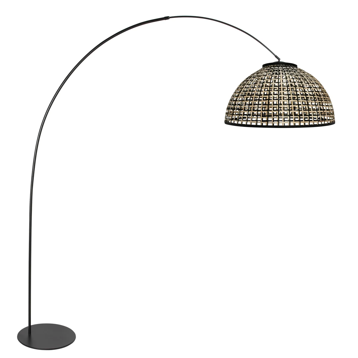 Lámpara de pie arqueada bambú Anne Curve Steinhauer