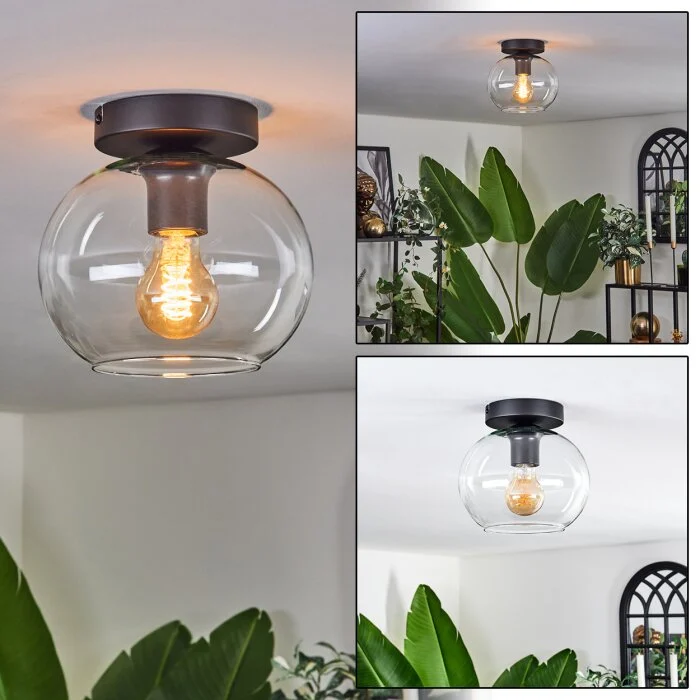 Apedo Lámpara de Techo - Cristal 20 cm Transparente, 1 luz