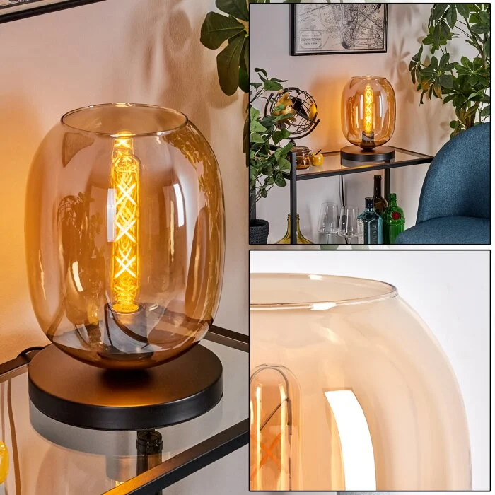 Apedo Lámparas de mesa Negro, 1 luz