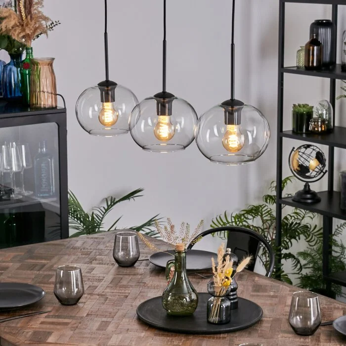 Apedo Lámparas suspendidas, Luminarias esféricas, Lámparas colgantes Transparente, 3 luces