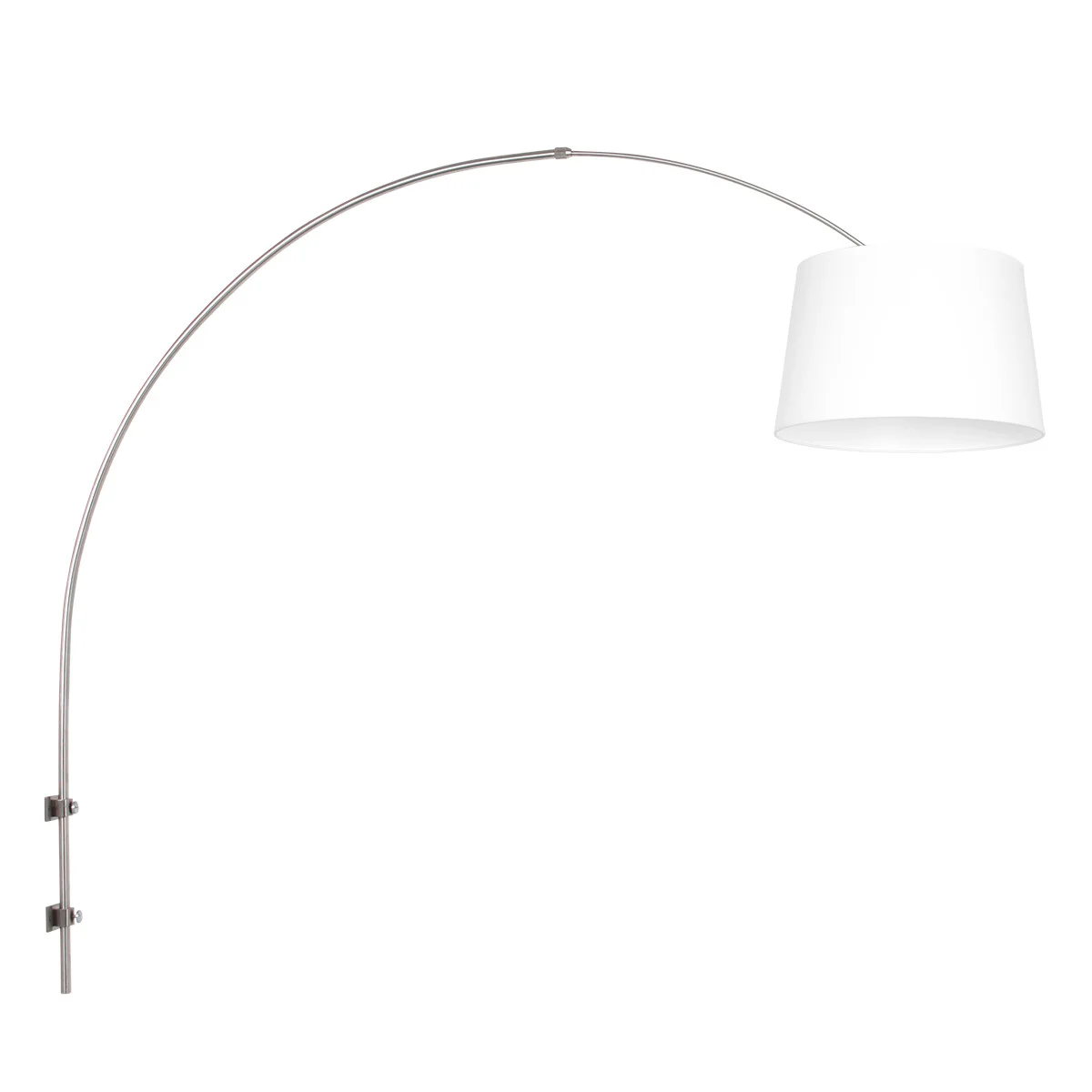 Aplique arco de acero con pantalla blanca Steinhauer Sparkled Light