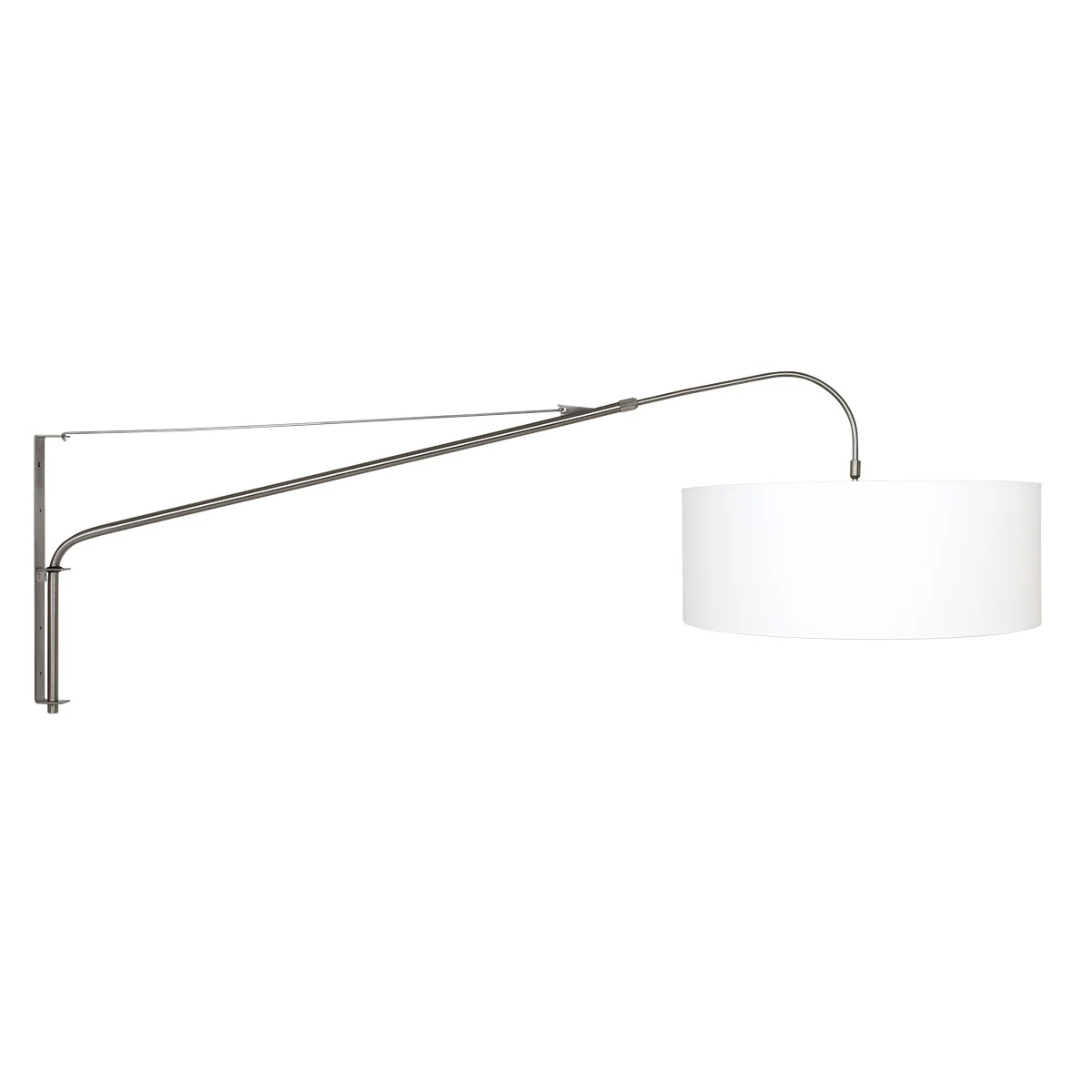Aplique de acero extensible con pantalla blanca Steinhauer Gramineus