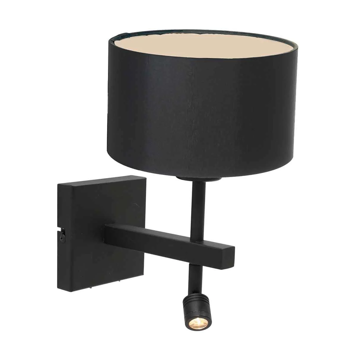 Aplique de dormitorio negro Steinhauer Stang