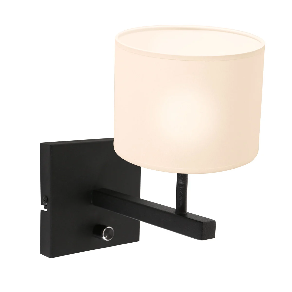Aplique de dormitorio pantalla blanca Steinhauer Stang