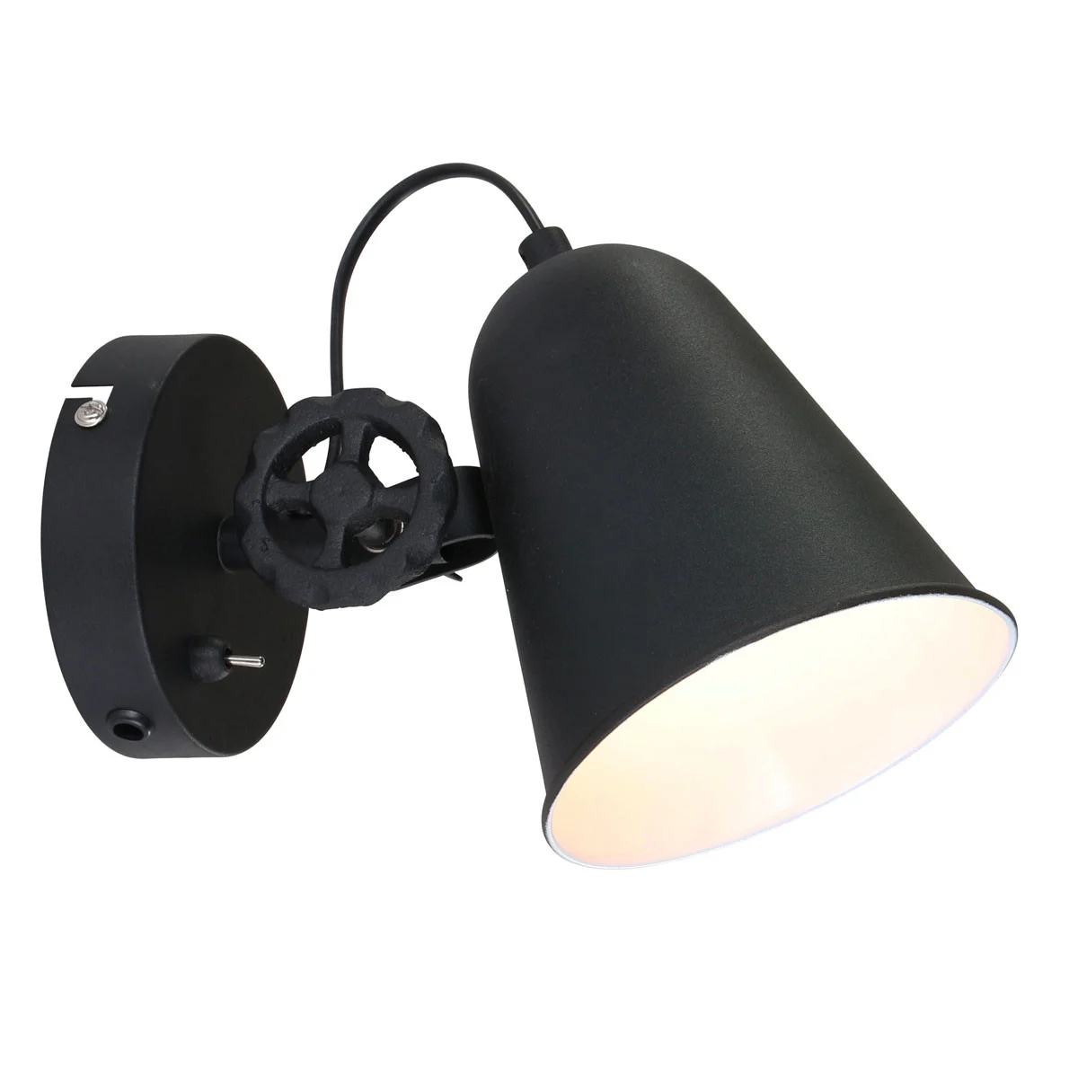Aplique de metal negro Anne Lighting Dolphin