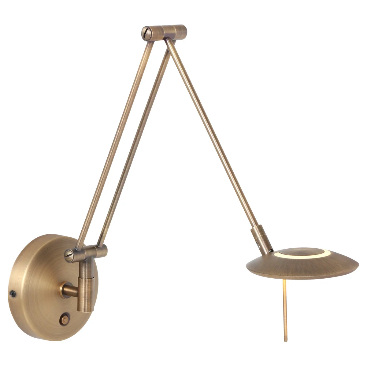 Aplique de pared articulado clásico de bronce Steinhauer Zodiac LED
