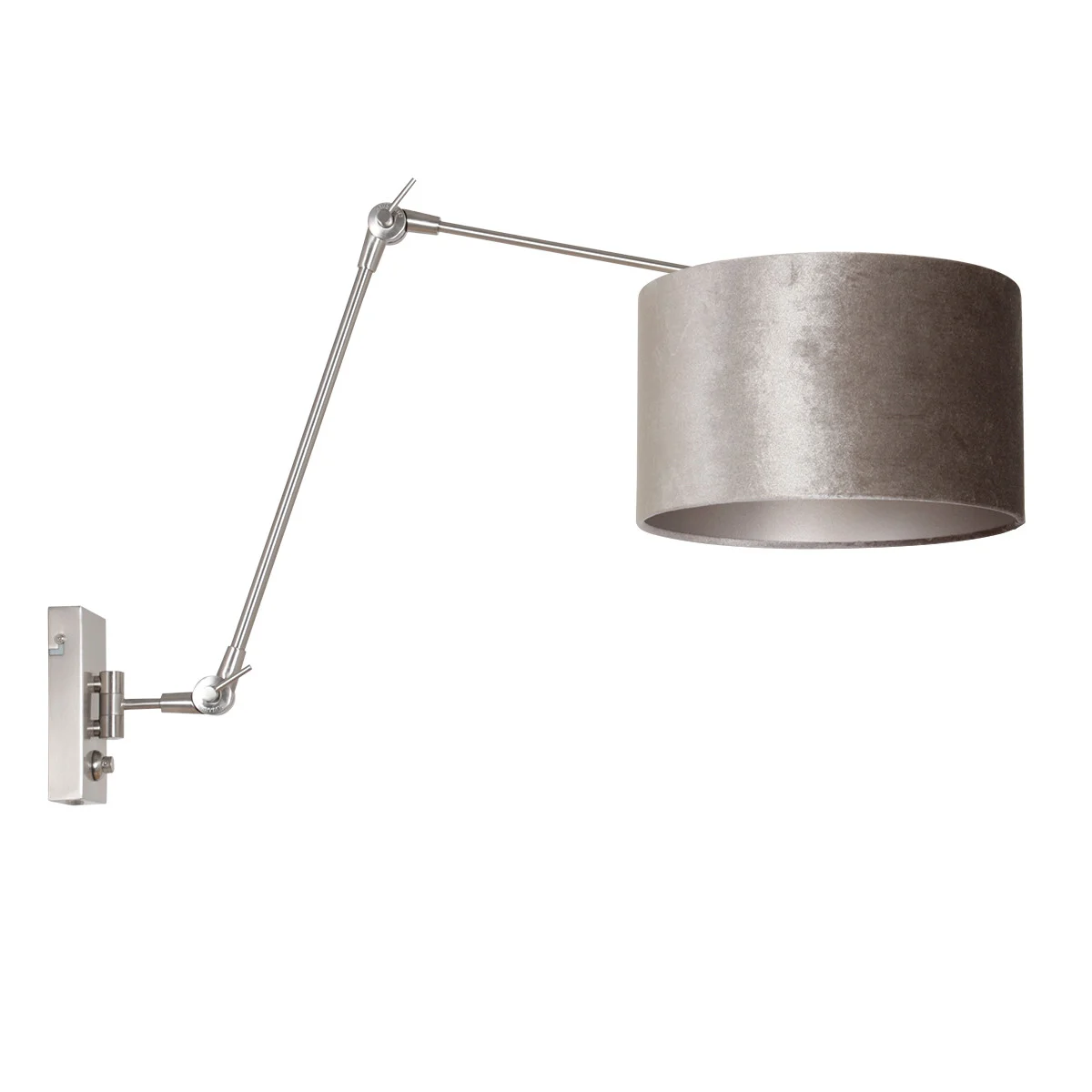 Aplique de pared articulado Steinhauer Prestige chic acero y plateado