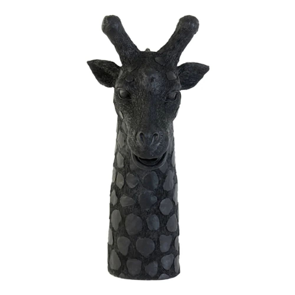 Aplique de pared cabeza de jirafa africana negra Light and Living Giraffe