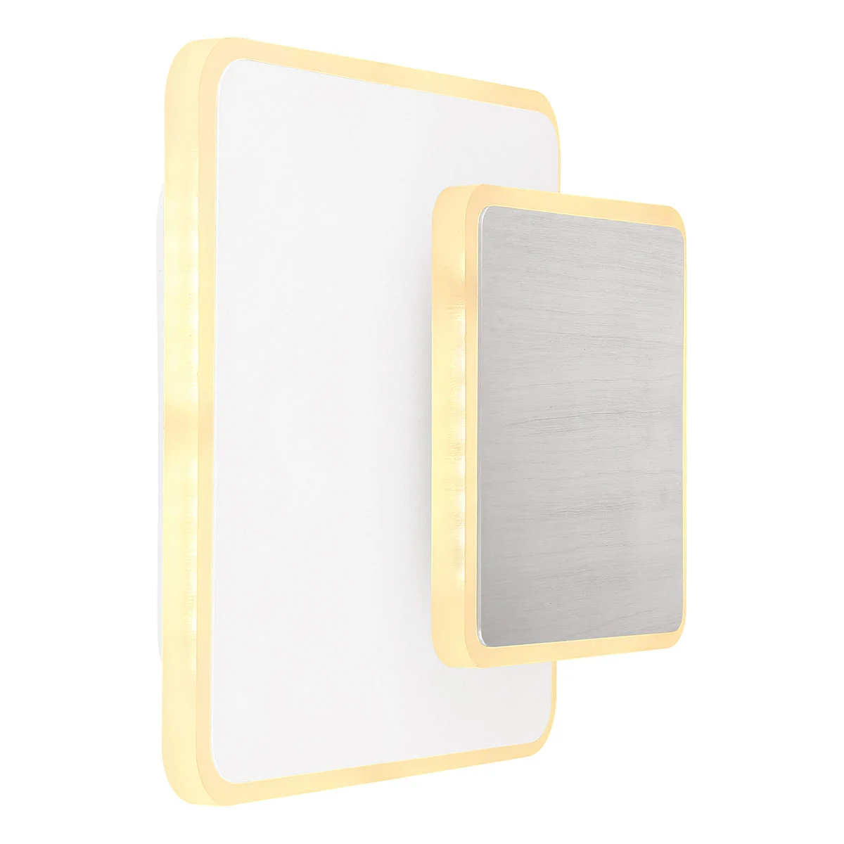 Aplique de pared doble cuadrado blanco/níq Globo Many