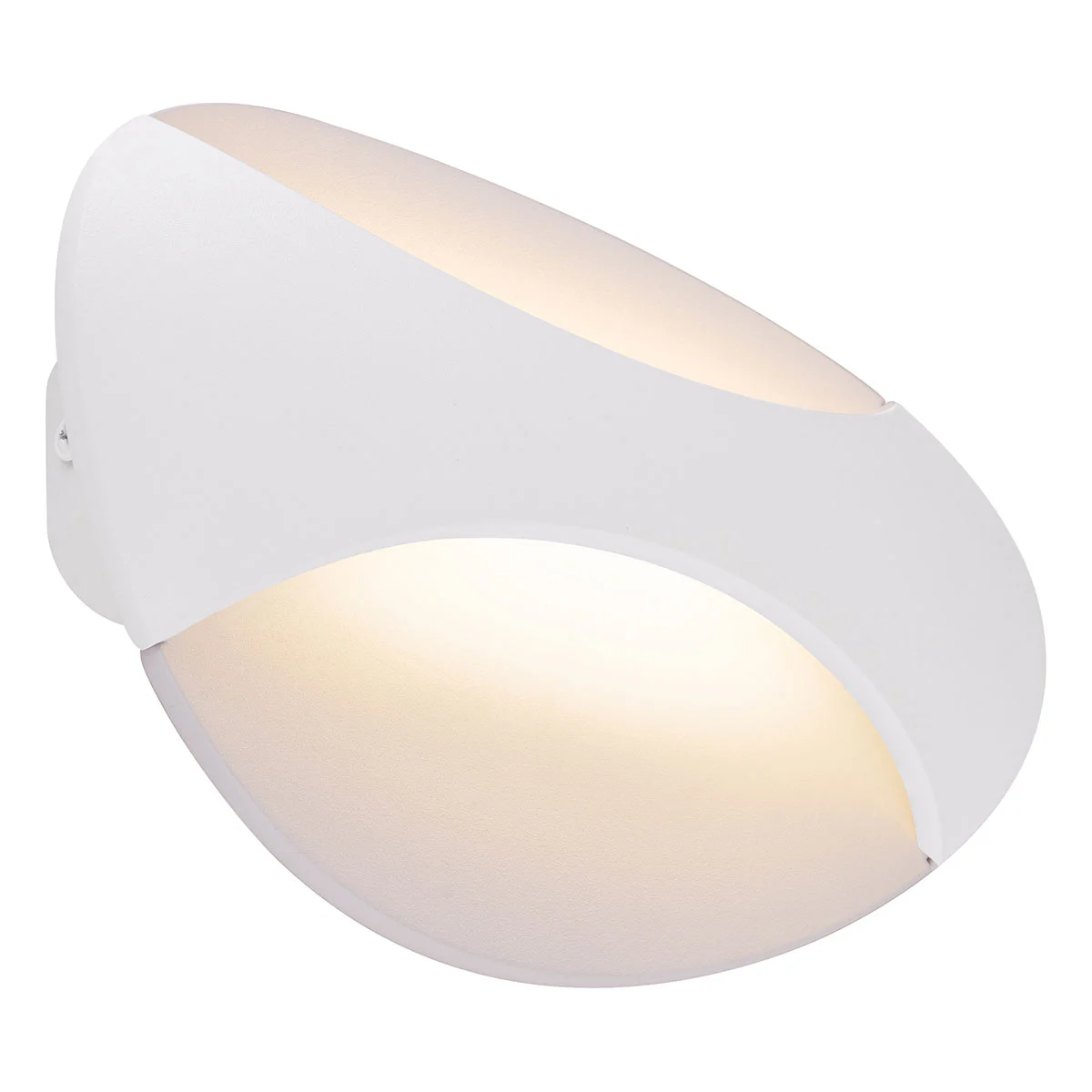 Aplique de pared ovalada curvada blanca Globo Alexandra
