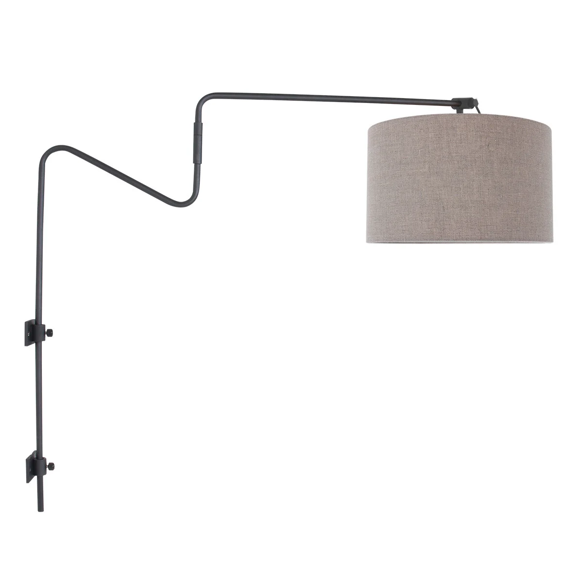 Aplique diseño pantalla gris Steinhauer Linstrøm marrón y negro