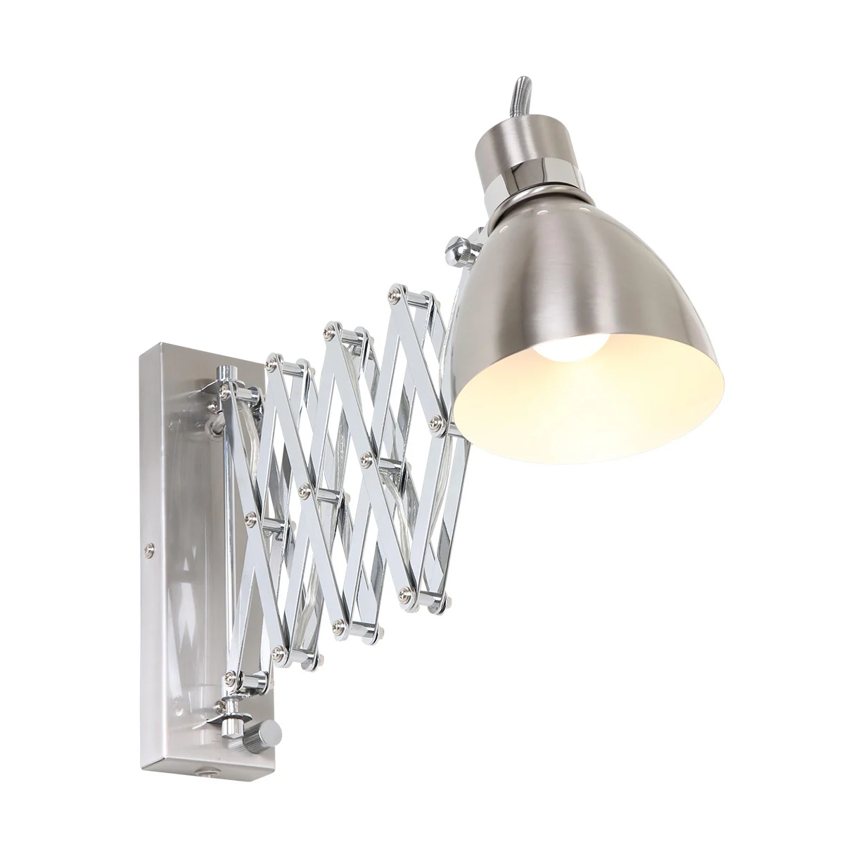 Lámpara de pared extensible de acero con regulador Steinhauer Spring