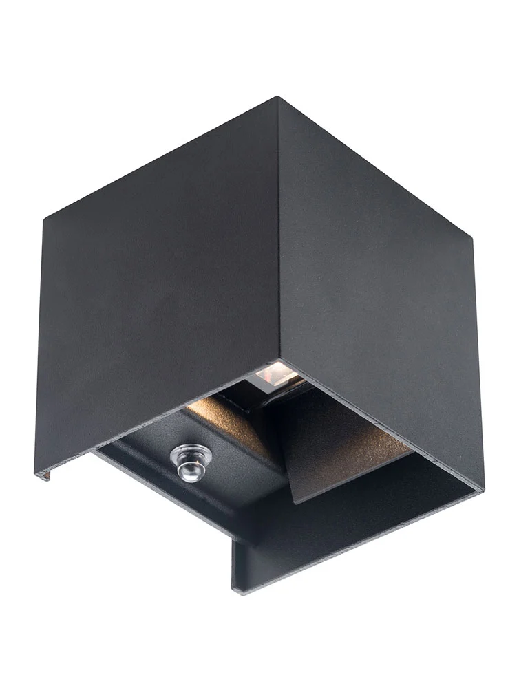 Aplique exterior cuadrado con sensor Steinhauer Cebu