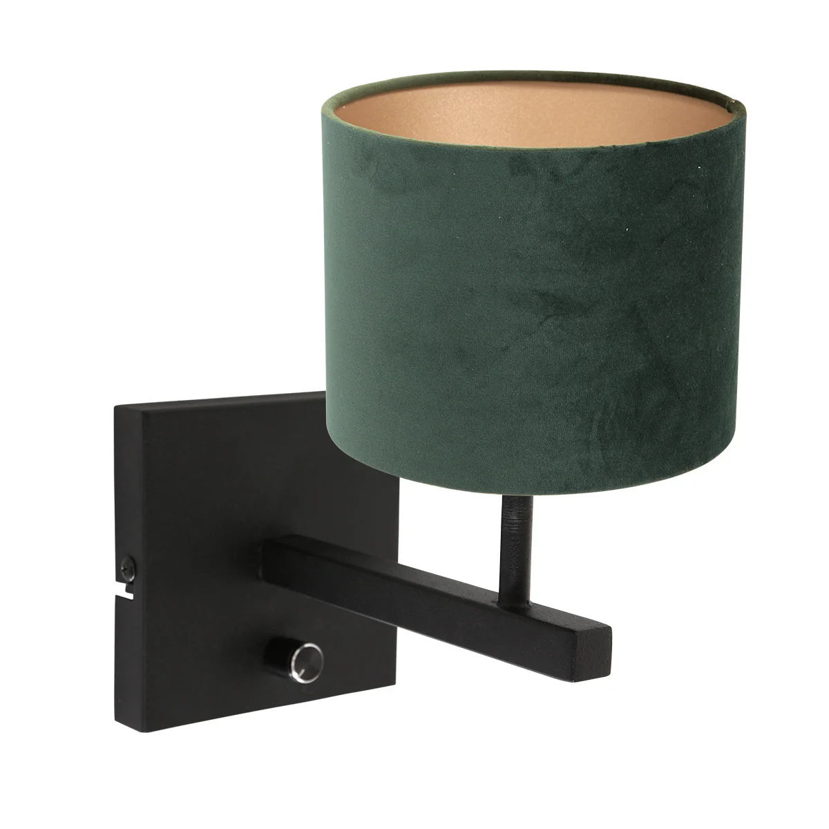 Aplique negro con pantalla verde Steinhauer Stang