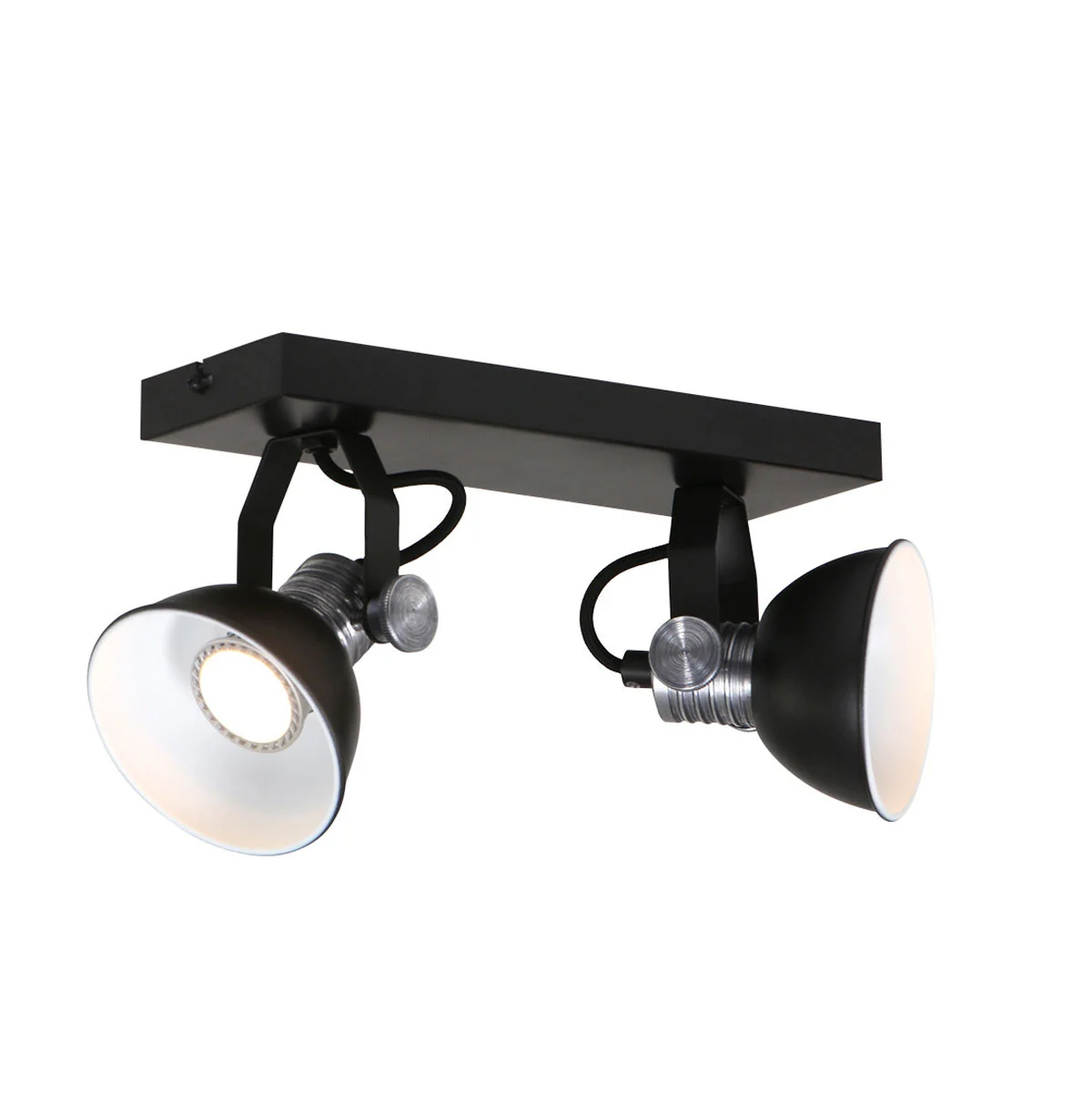 Foco de metal negro industrial Steinhauer Brooklyn