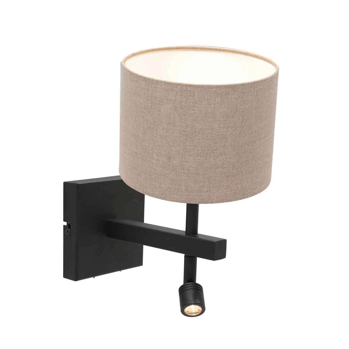 Aplique pared gris Steinhauer Stang negro