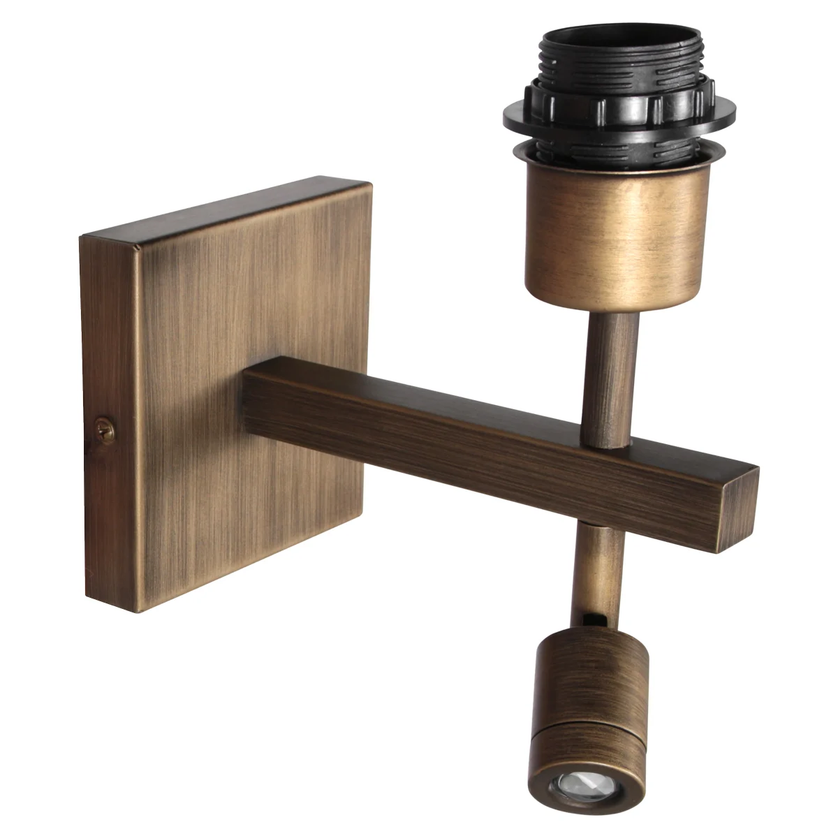 Aplique de pared bronce con lectura E27 Steinhauer