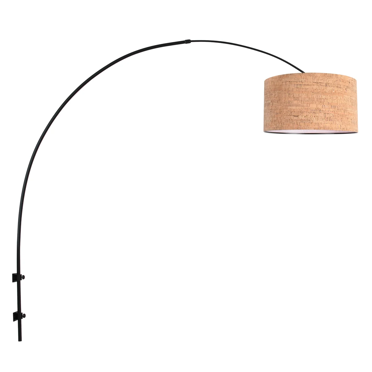 Aplique de pared con pantalla de corcho y brazo regulable Steinhauer Sparkled Light