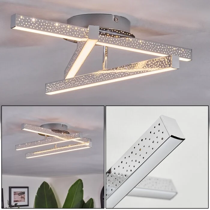 Arlan Plafones LED Cromo, 1 luz