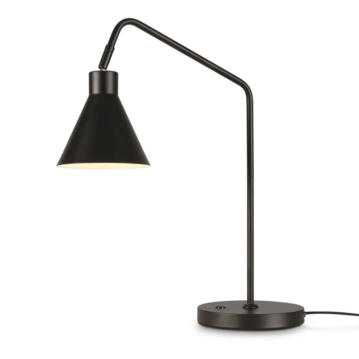 Lámpara de mesa retro negra con pantalla de embudo It’s About RoMi Lyon