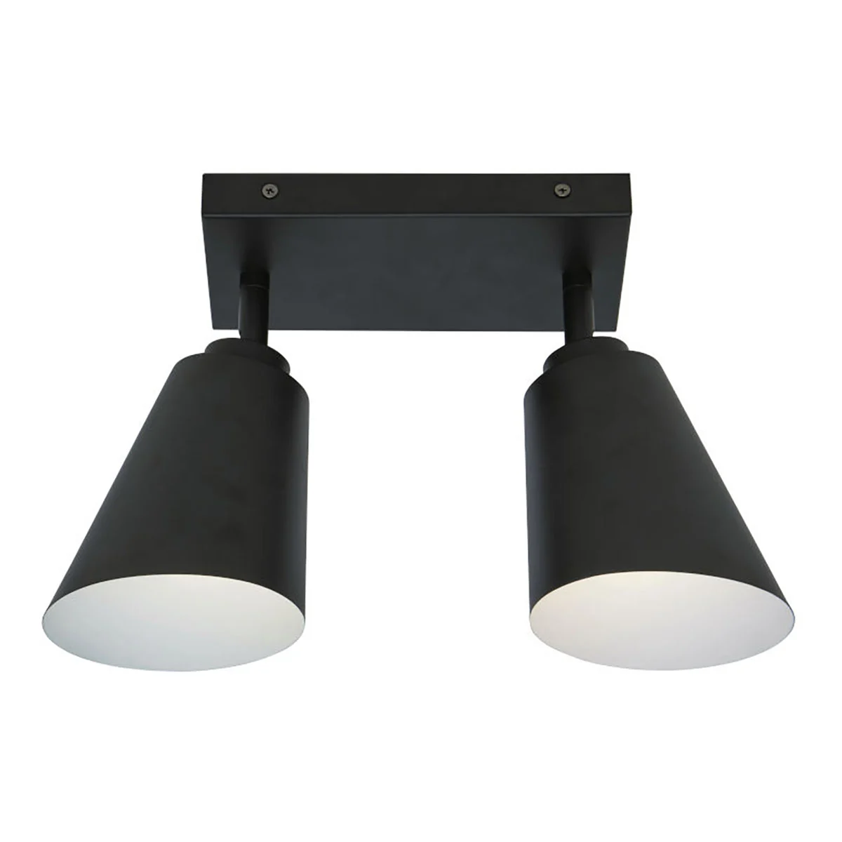 Plafon de 2 luces negro de metal It’s About RoMi Bremen
