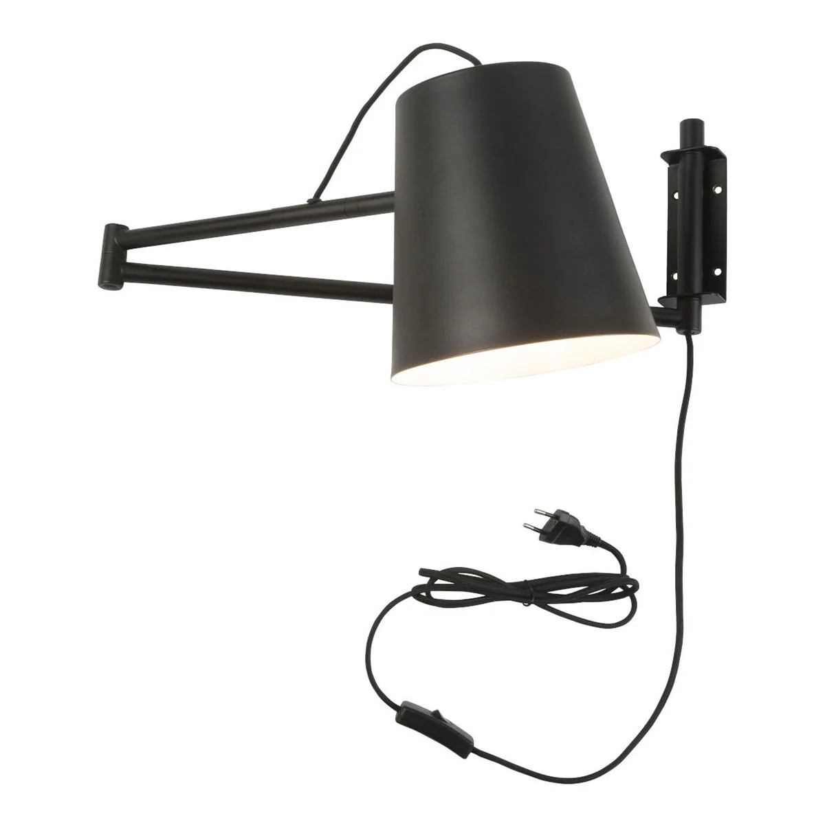 Aplique de pared estilo retro en metal negro Brisbane – It’s About RoMi