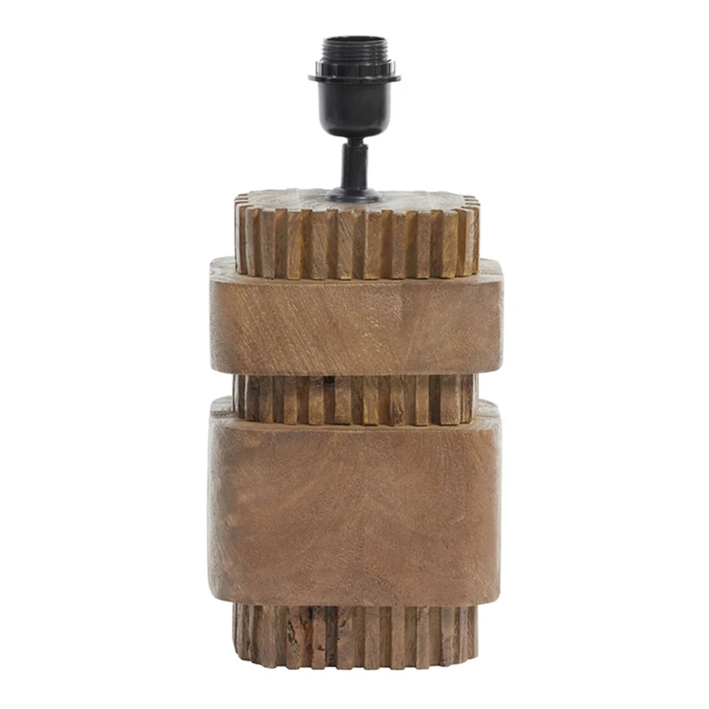 Base de lámpara de madera con relieves Light and Living Sakura