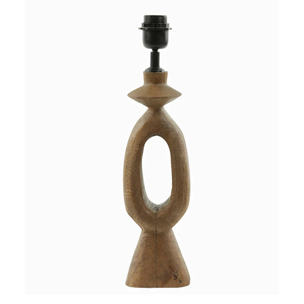Base de lámpara de madera marrón Light and Living Django