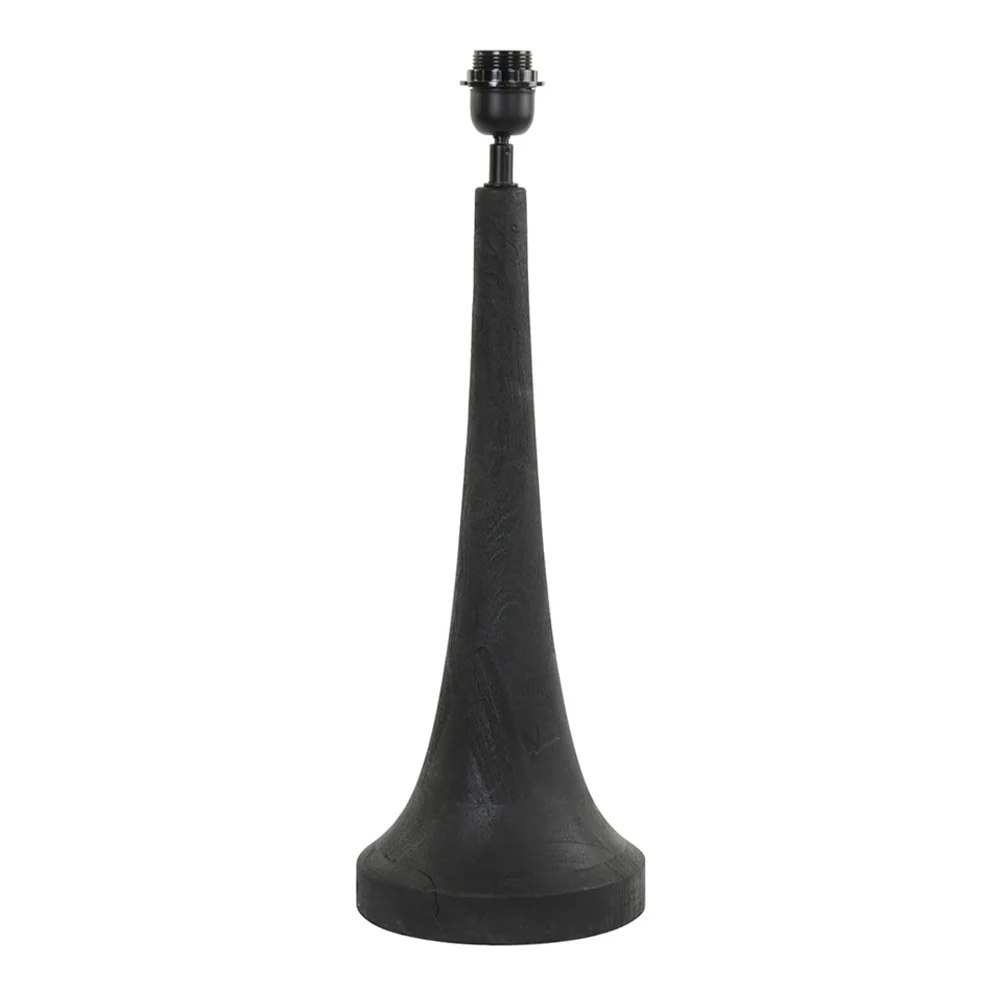 Base de lámpara de madera negra Light and Living Jovany