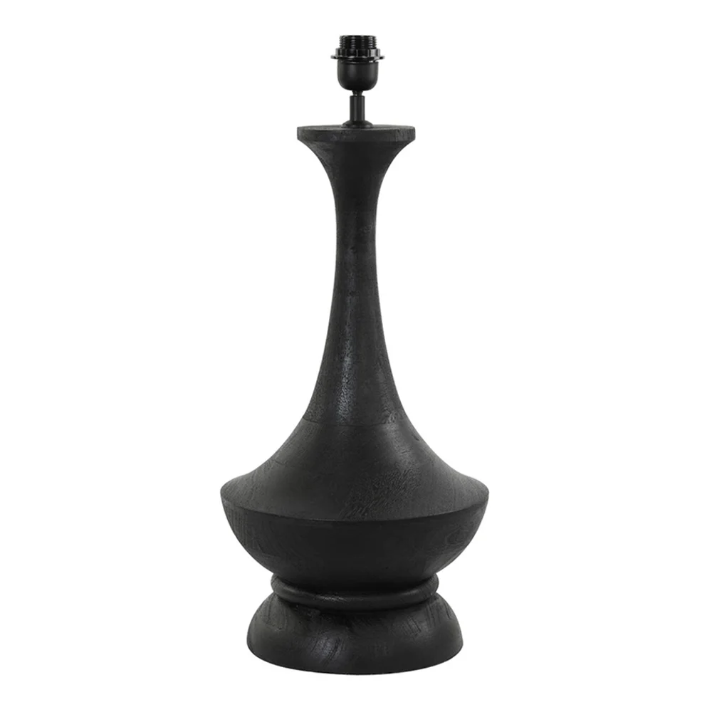Base de lámpara de mesa en madera negra Light and Living Nicolo