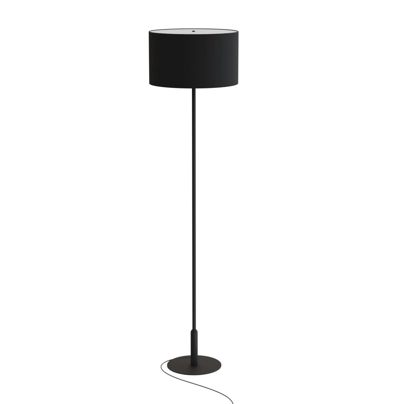 Lámpara de pie Sulion Basic Stylo LED E27 tela negro con pantalla 40W