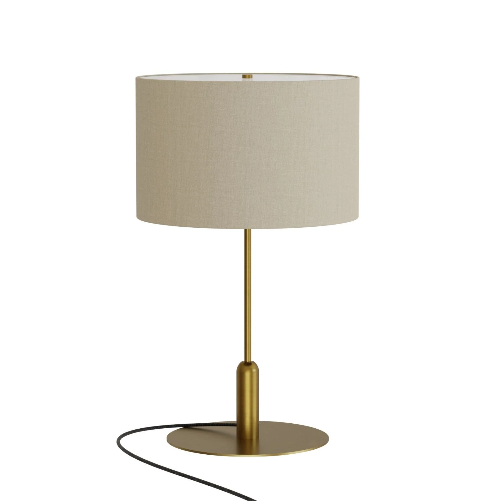 Lámpara de sobremesa Sulion Basic Stylo LED E27 metal tela natural 40W