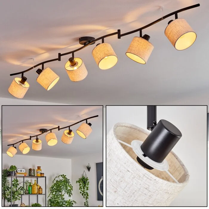 Bassagoda Plafones Negro, 6 luces