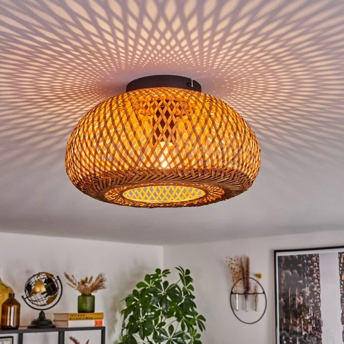 Bauro Lámpara de Techo 30 cm Negro, 1 luz