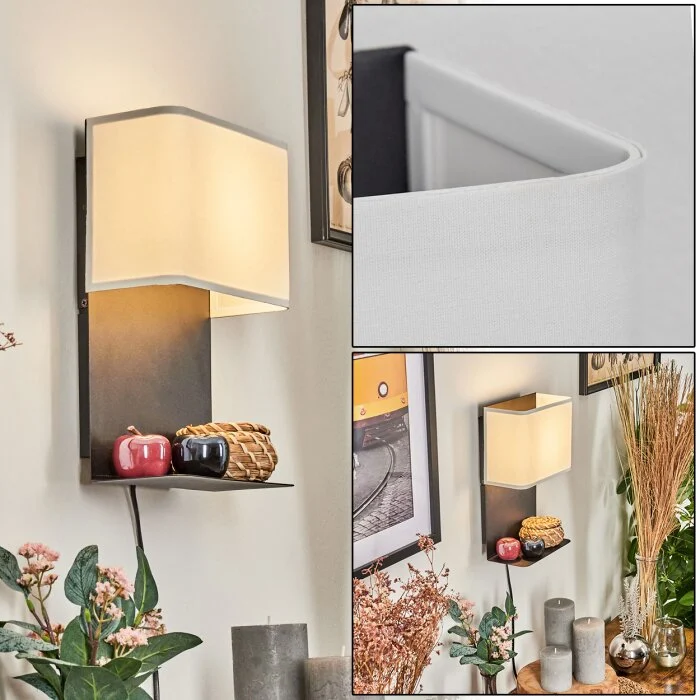 Bonigen Aplique LED Negro, 1 luz