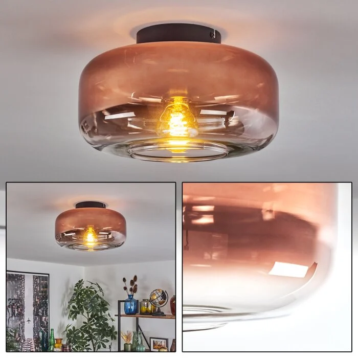 Boza Plafones Transparente, Color cobre, 1 luz