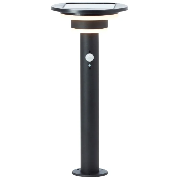 Brilliant Garvina Lámpara de pie para exterior LED Negro, 1 luz, Sensor de movimiento