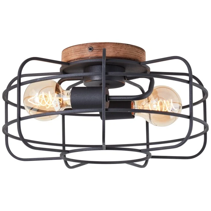 Brilliant Gwen Lámpara de Techo Madera oscura, 2 luces