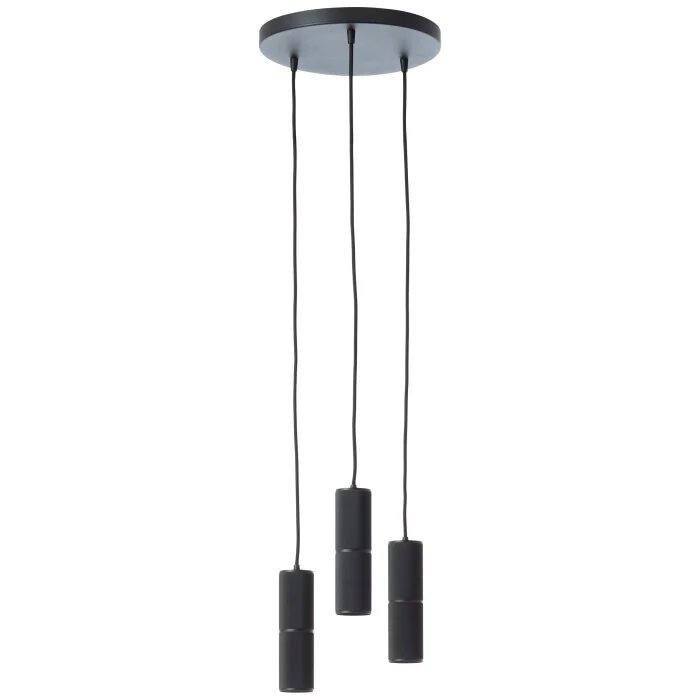 Brilliant Marty Lámpara Colgante LED Negro, 3 luces