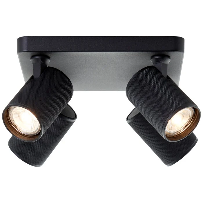 Brilliant Marty Lámpara de Techo Negro, 4 luces