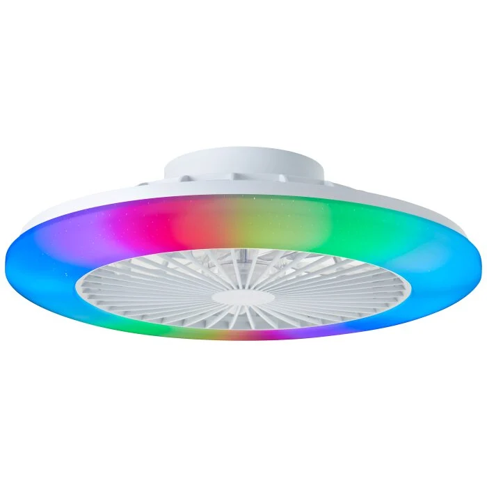 Brilliant Salerno Lámpara de Techo LED Blanca, 1 luz, Mando a distancia