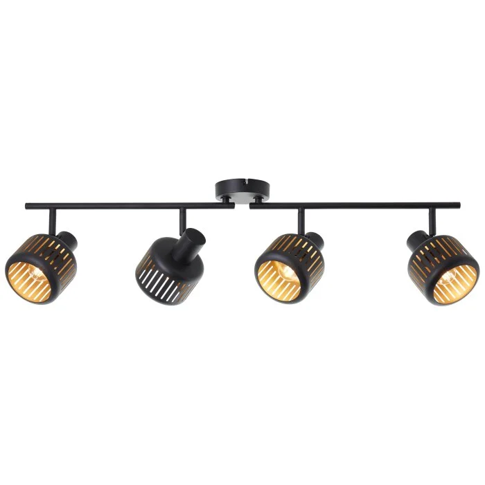 Brilliant Tyas Foco de techo Negro, 4 luces