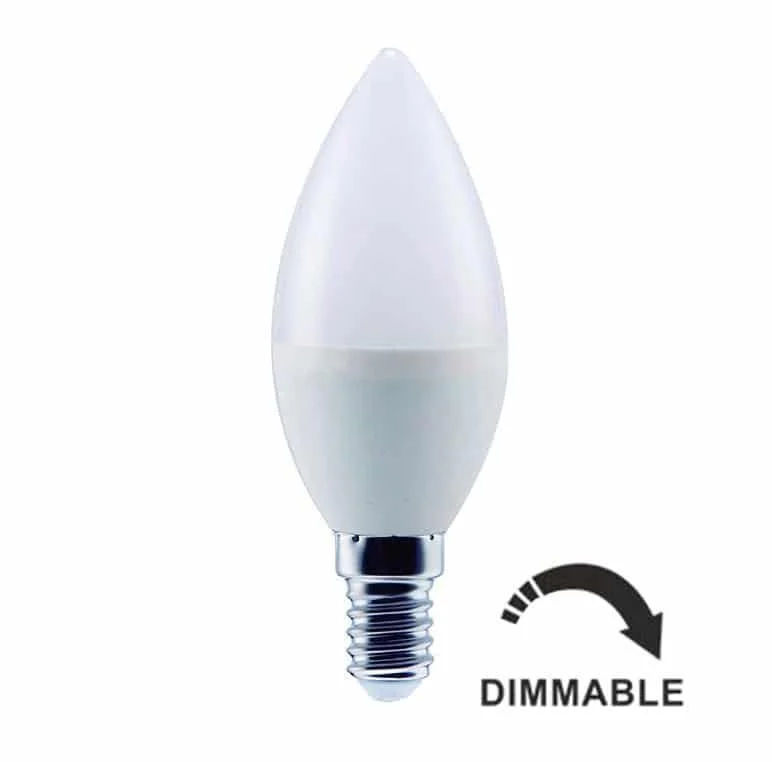 ALG Bombilla Led Vela Mate E14 7W 5000K Regulable Dimmable